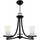 Essex 3 Light 20 inch Graphite Semi-flush Mount Ceiling Light in Half Opal Glass
