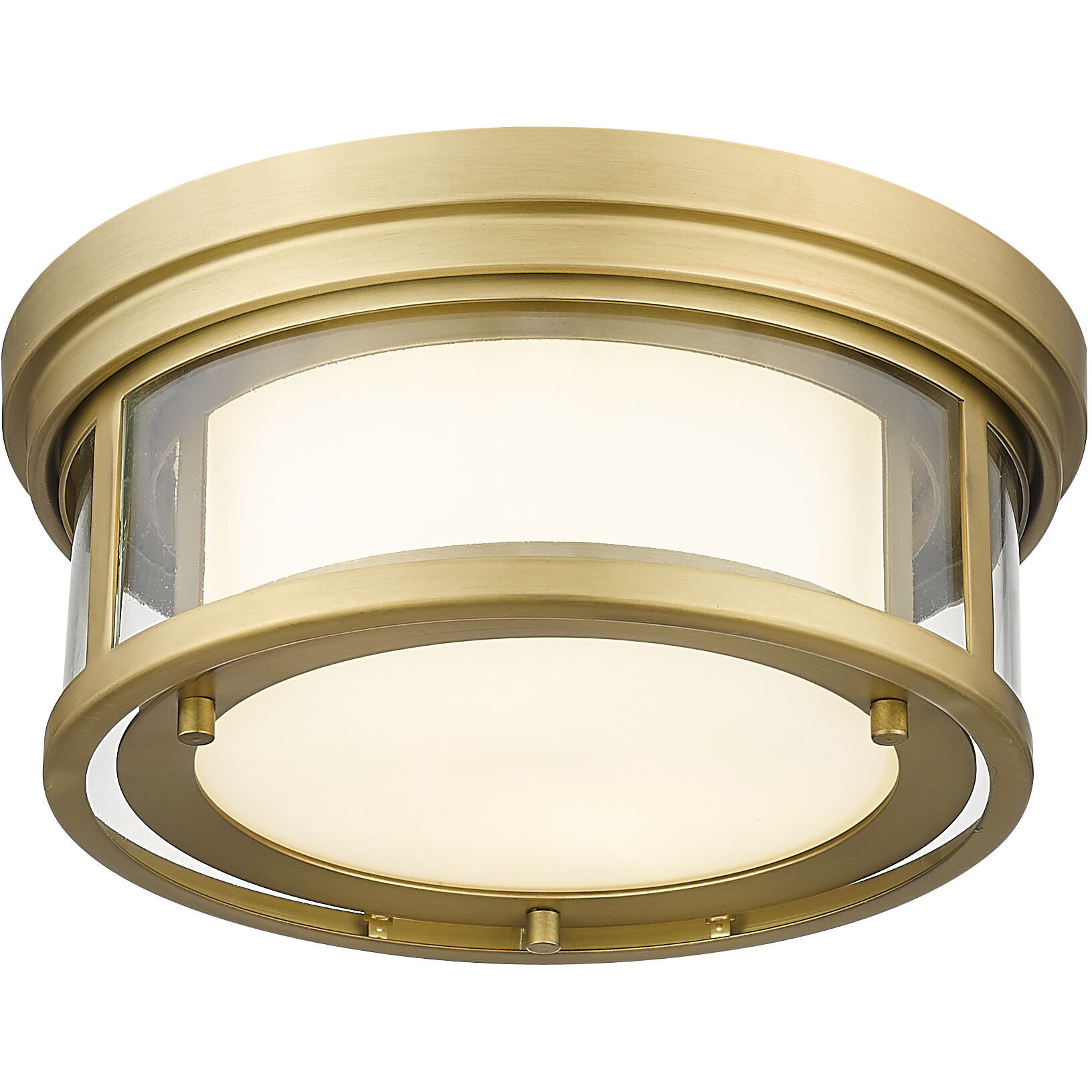 Willow 2 Light 12 inch Olde Brass Flush Mount Ceiling Light in Olde Bronze
