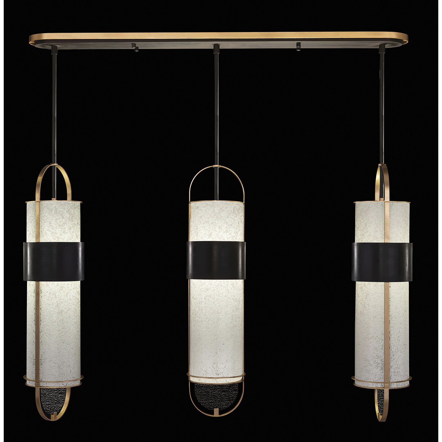 Bond LED 48 inch Black and Gold Pendant Ceiling Light