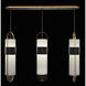 Bond LED 48 inch Black and Gold Pendant Ceiling Light