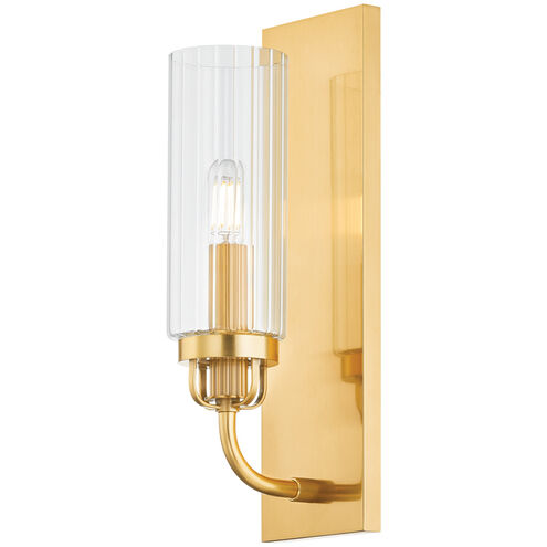 Halifax 1 Light 4.25 inch Aged Brass Wall Sconce Wall Light
