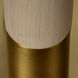 Merlin 28.25 inch Natural Wood and Antique Brass Table Lamp Portable Light