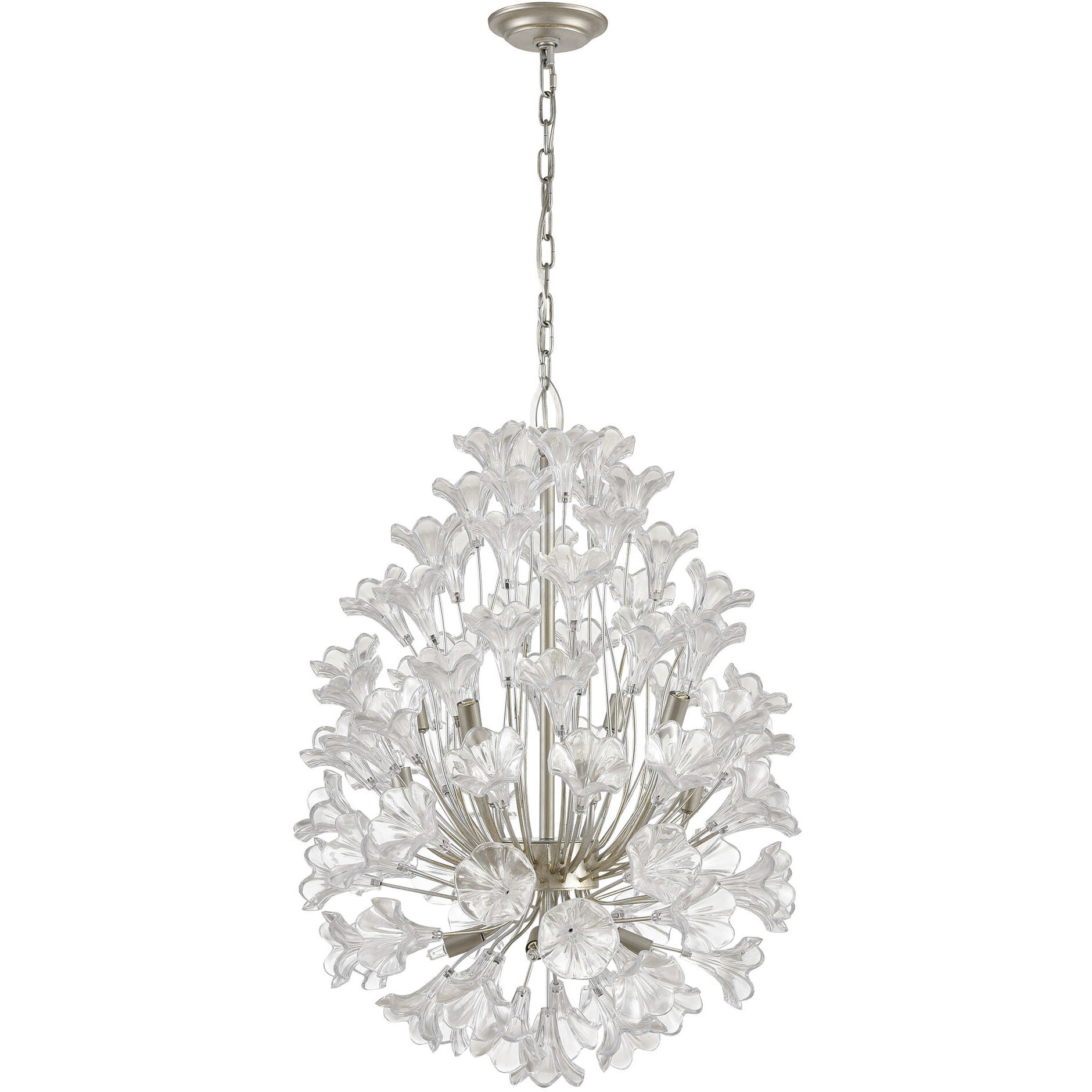 Celene 12 Light 22 inch Aged Silver Chandelier Ceiling Light