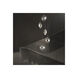 Meclisse LED 21.5 inch Polished Chrome Pendant Ceiling Light in Etched Glass