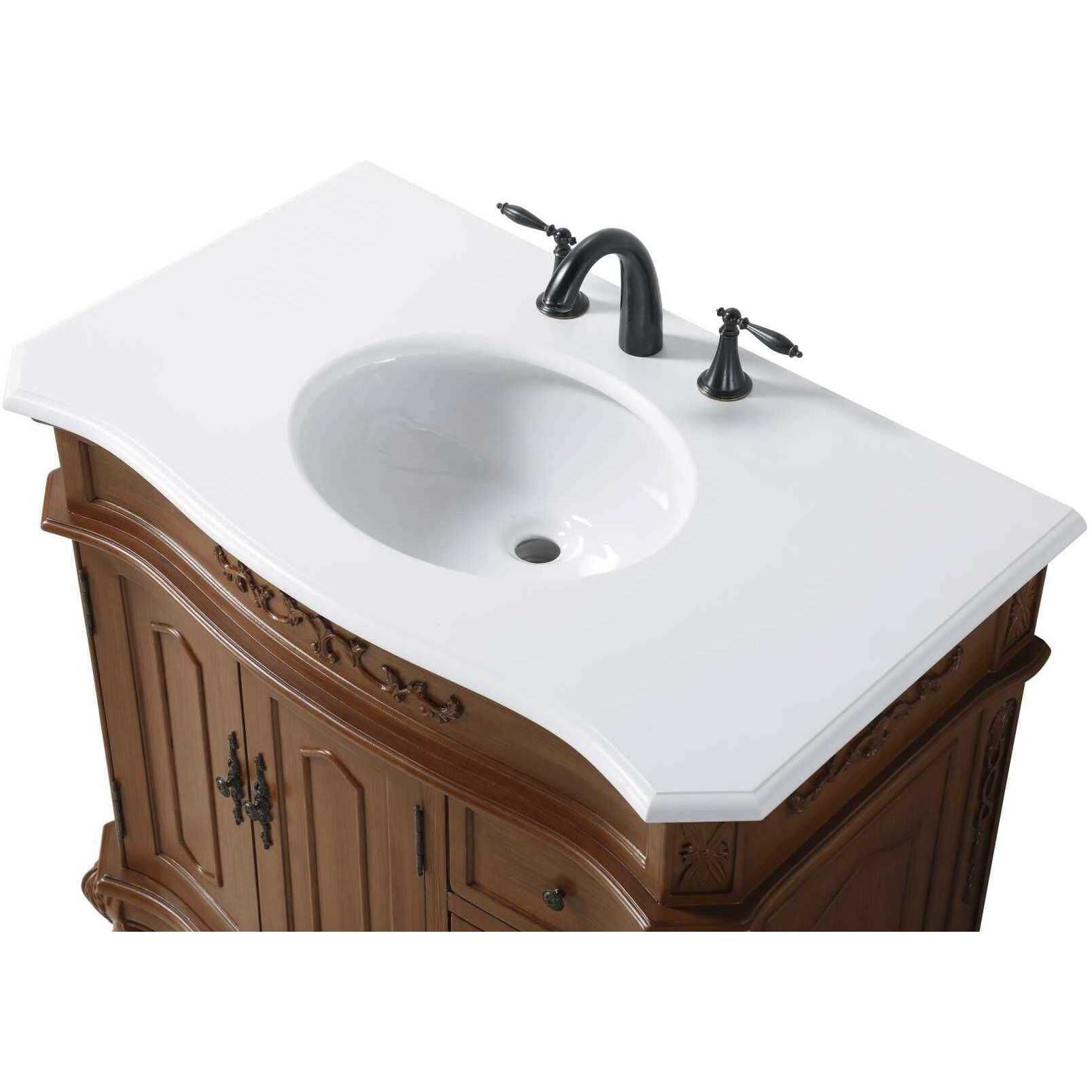 Danville 36 X 36 inch Teak Bathroom Vanity Cabinet