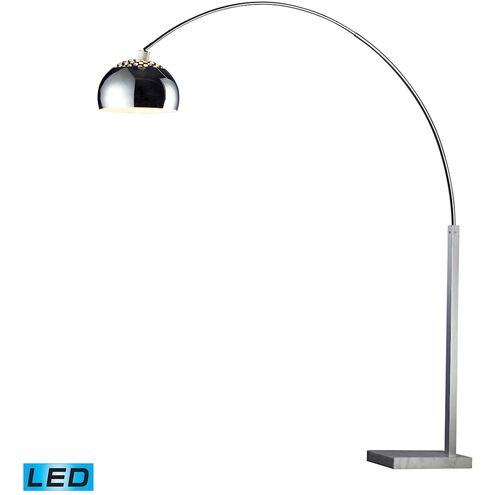 Penbrook 70 inch 9.5 watt Polished Nickel with White Floor Lamp Portable Light in LED