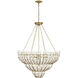 Magnum Opus 7 Light 34.5 inch Brass Chandelier Ceiling Light, Large