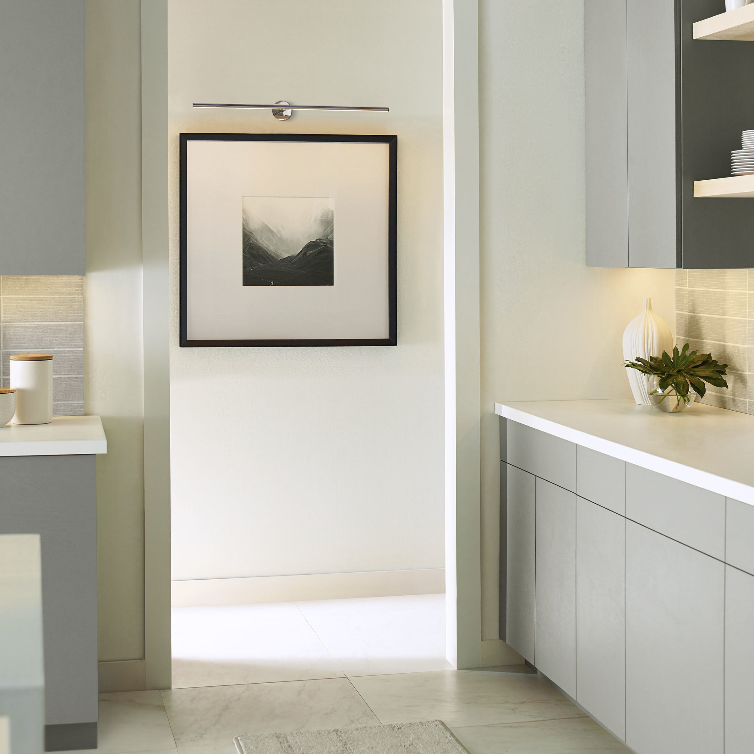 Sean Lavin Modern 20.8 watt Polished Nickel Picture Light Wall Light, Integrated LED