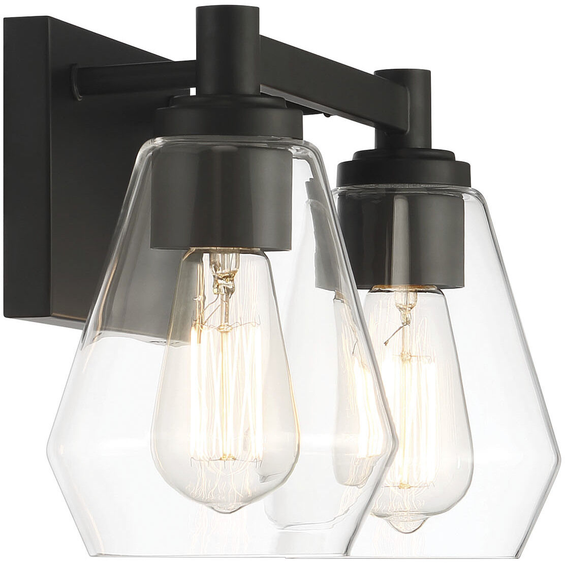 Clarity 2 Light 16 inch Coal Bath Vanity Wall Light