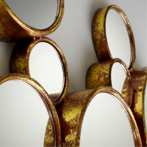 Bubbles 41 X 24 inch Gold Wall Mirror