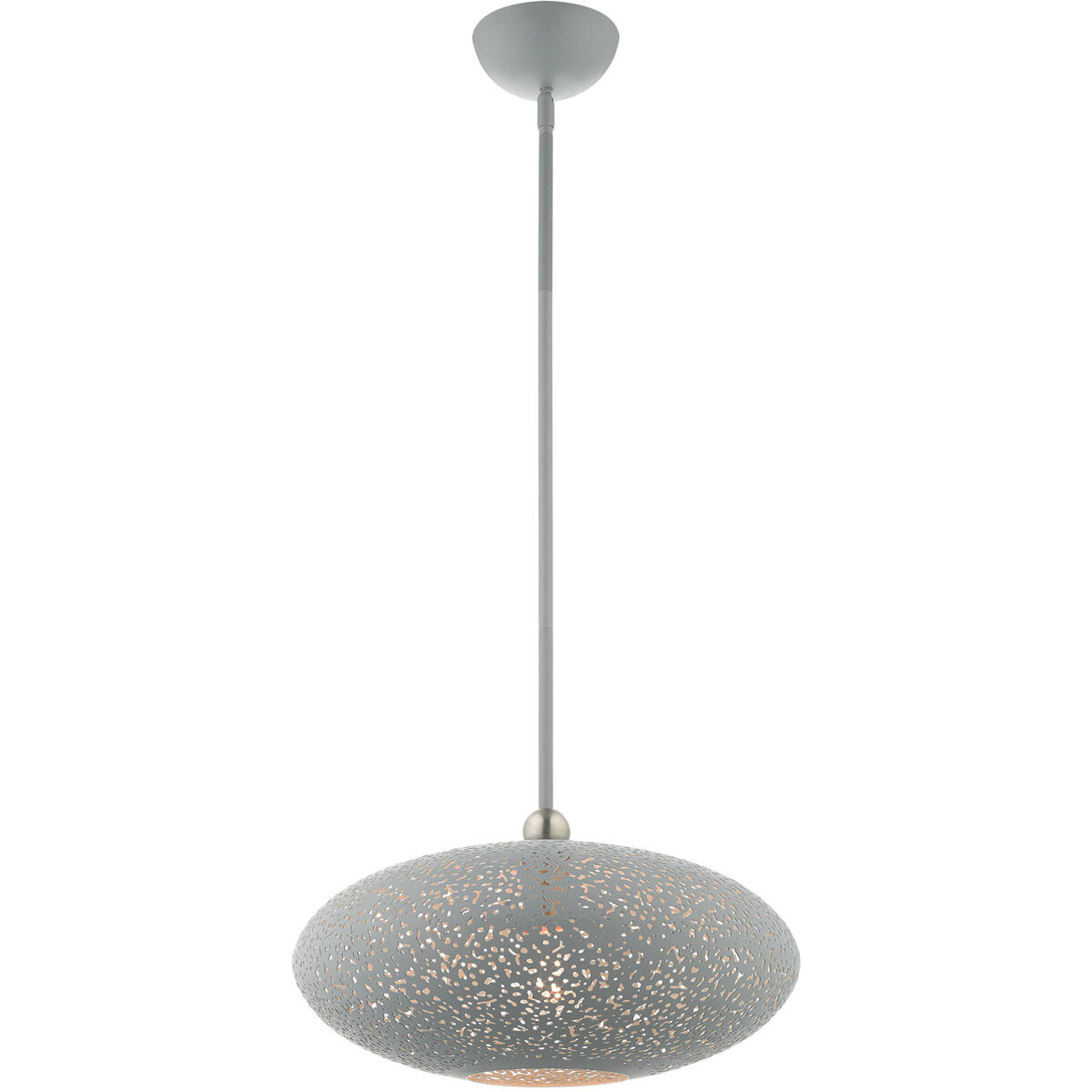 Charlton 1 Light 16 inch Nordic Gray with Brushed Nickel Accents Pendant Ceiling Light