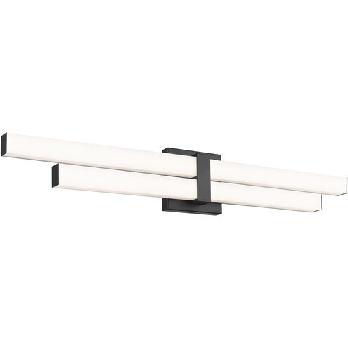 Zane LED 32 inch Matte Black Vanity Wall Light