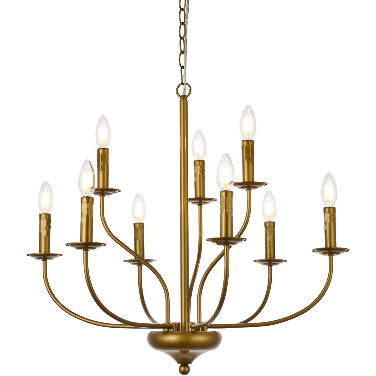 Westley 9 Light 28 inch Brass Pendant Ceiling Light