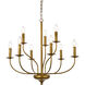 Westley 9 Light 28 inch Brass Pendant Ceiling Light