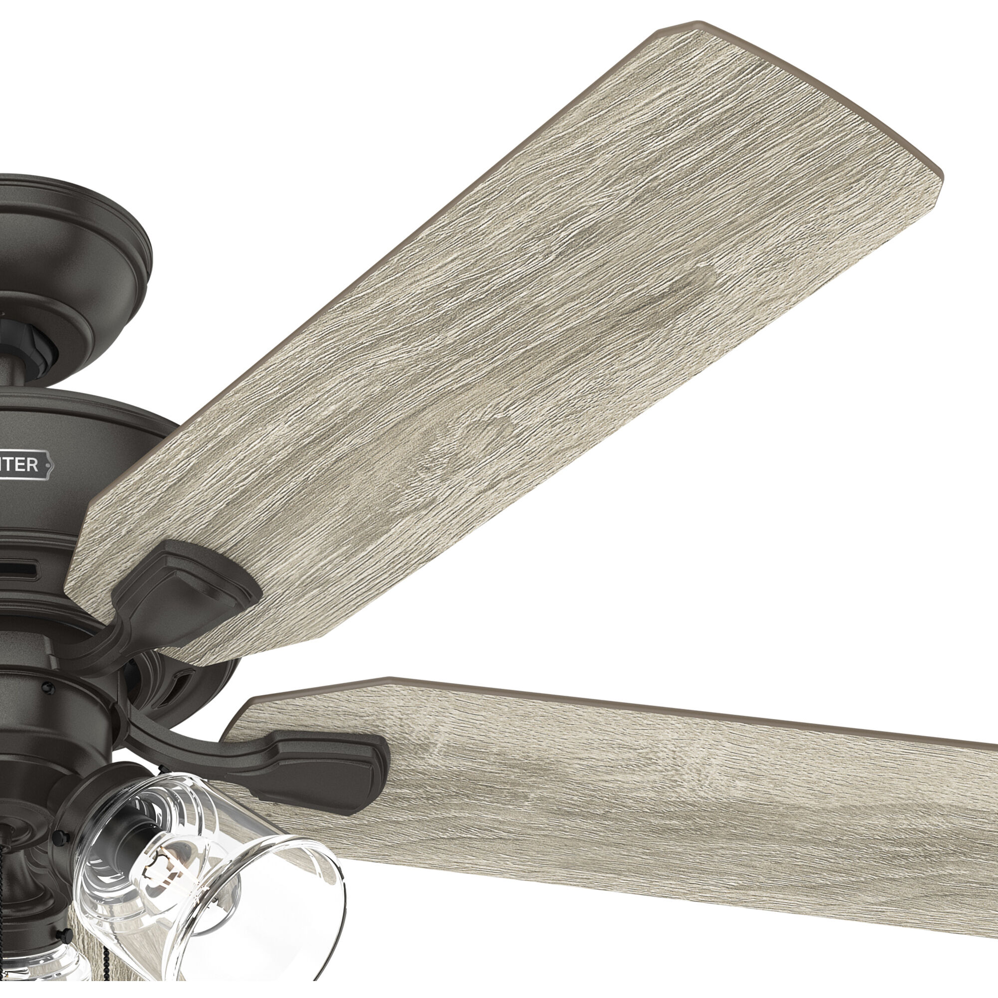 Rosner 52 inch Noble Bronze with Warm Grey Oak/Natural Oak Blades Ceiling Fan