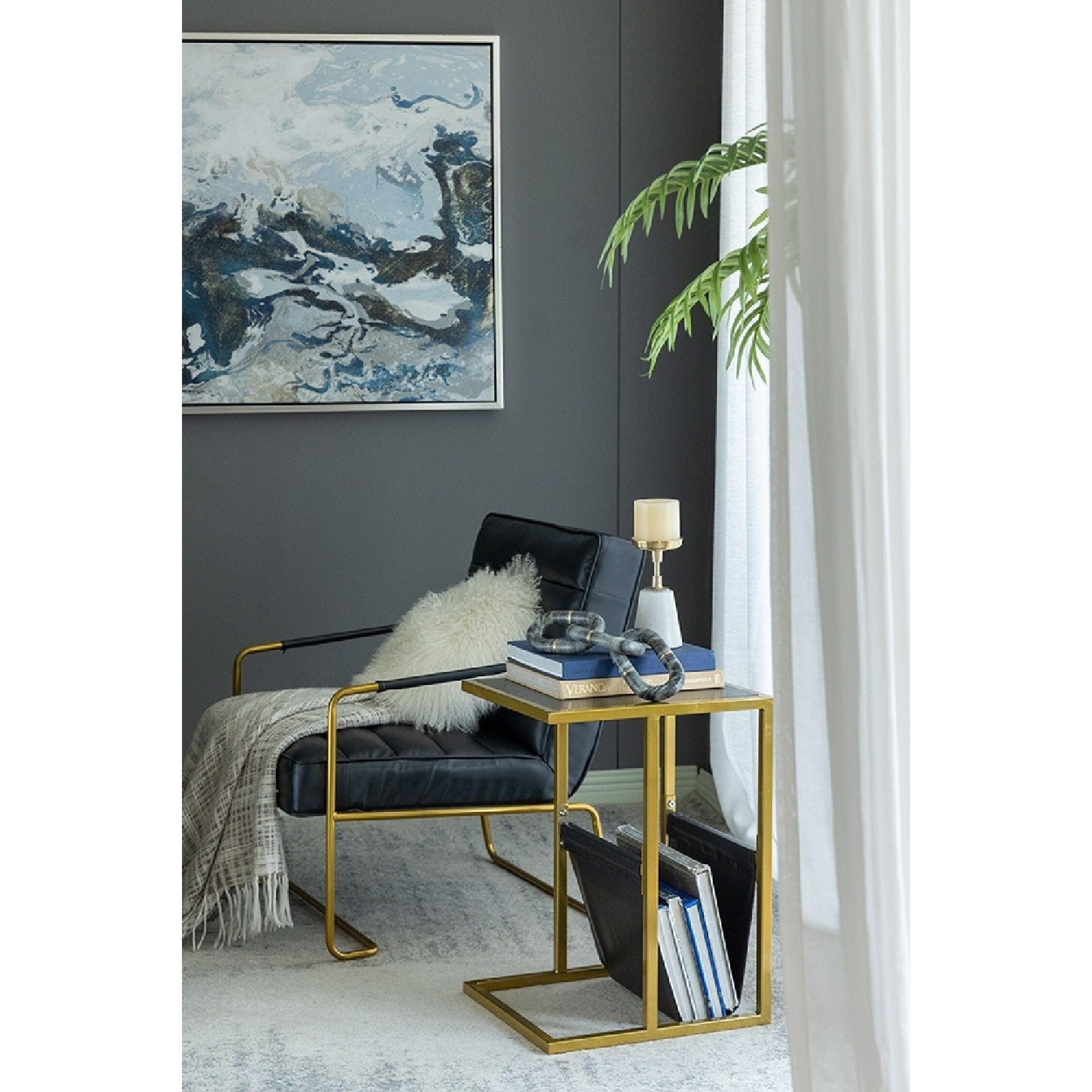 Anita Gray/Brass Marble Chain