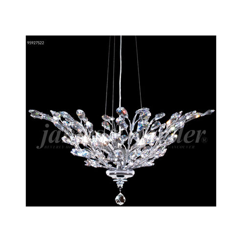 Florale 5 Light 27 inch Silver Crystal Chandelier Ceiling Light