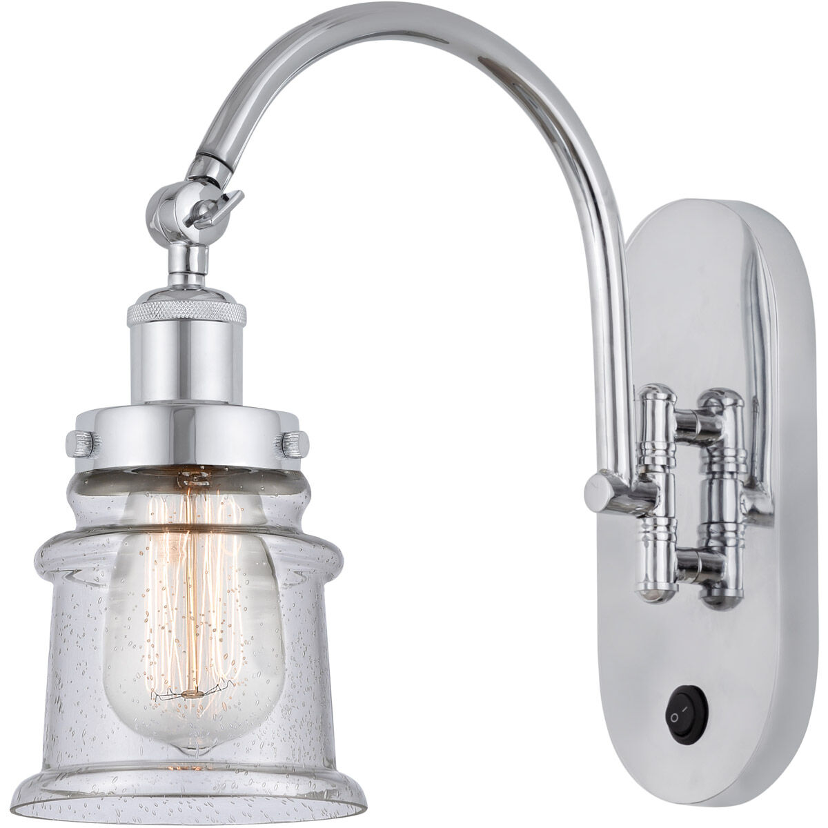 Franklin Restoration Canton LED 6.5 inch Polished Chrome Sconce Wall Light in Seedy Glass