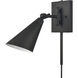 Whitmire 10.5 inch 60.00 watt Matte Black Swingarm Sconce Wall Light, Plug-In/Hardwire