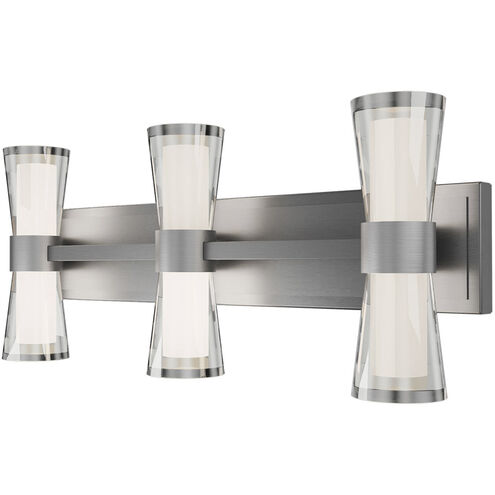 Hourglass LED 24 inch Brushed Nickel Bath Vanity & Wall Light in 4000K, dweLED