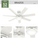 Brazos 52 inch Fresh White Outdoor Ceiling Fan