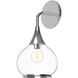 Alora Mood Hazel 1 Light 6.63 inch Chrome Bath Vanity Light Wall Light in Clear