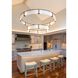 Parallel LED Burnished Bronze Chandelier Ceiling Light, Two-Tier Ring