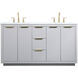 Blake 60 X 22 X 34 inch Grey Vanity Sink Set