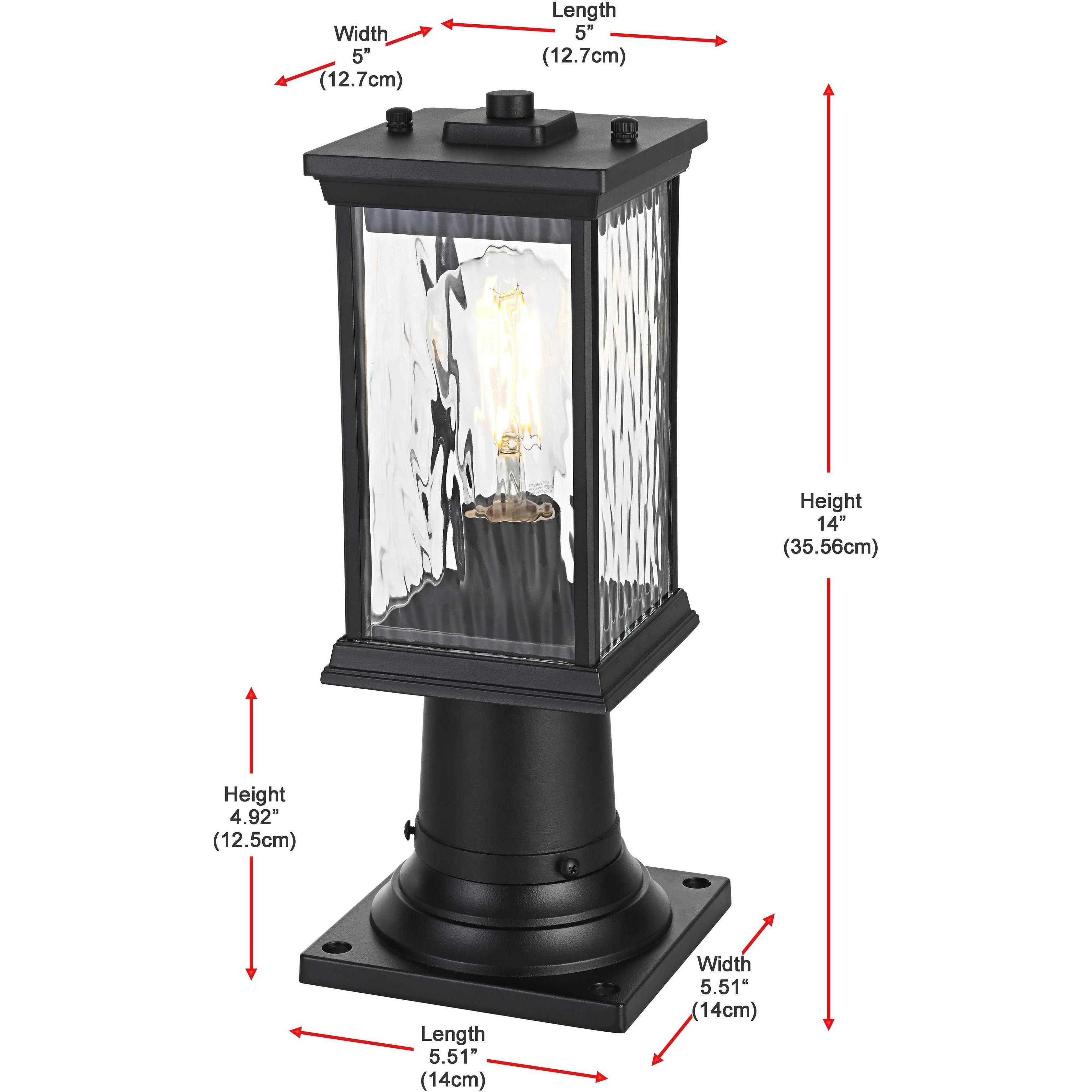 Mascher 1 Light 14 inch Black Outdoor Post Light