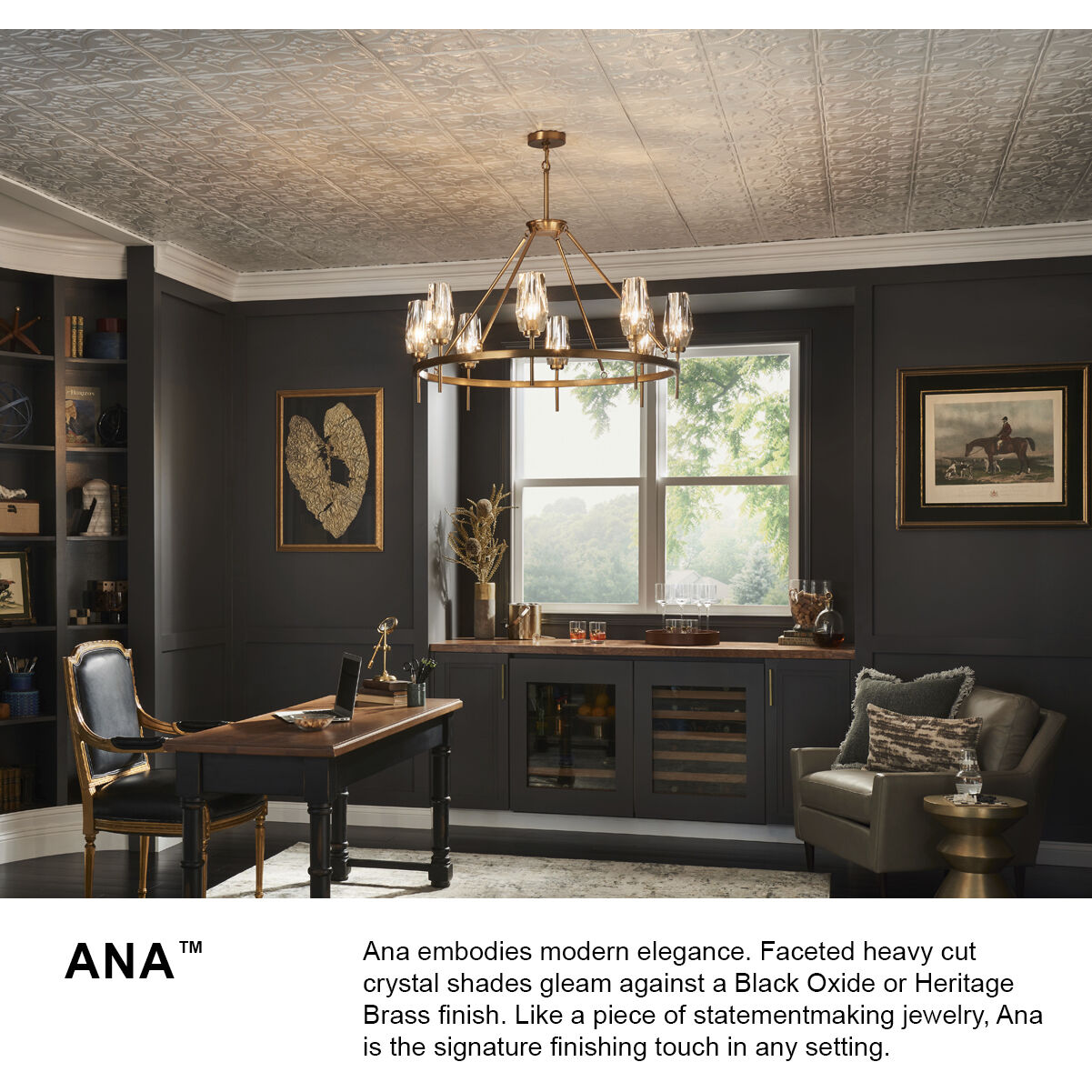 Ana 8 Light 36 inch Black Oxide Indoor Chandelier Ceiling Light