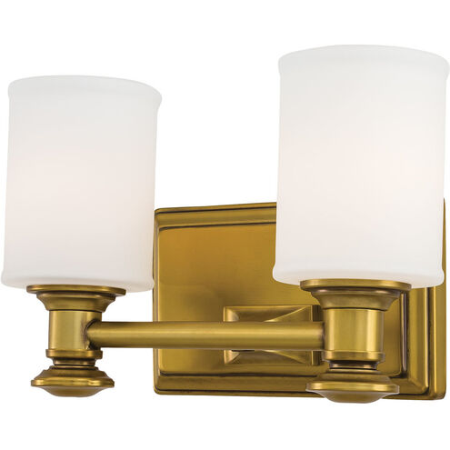 Harbour Point 2 Light 14 inch Liberty Gold Bath Light Wall Light