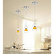 Double Glass LED 4 inch Frosted Yellow Mini Pendant Ceiling Light