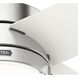 Timpani 52 inch Brushed Nickel with Fresh White Blades Ceiling Fan