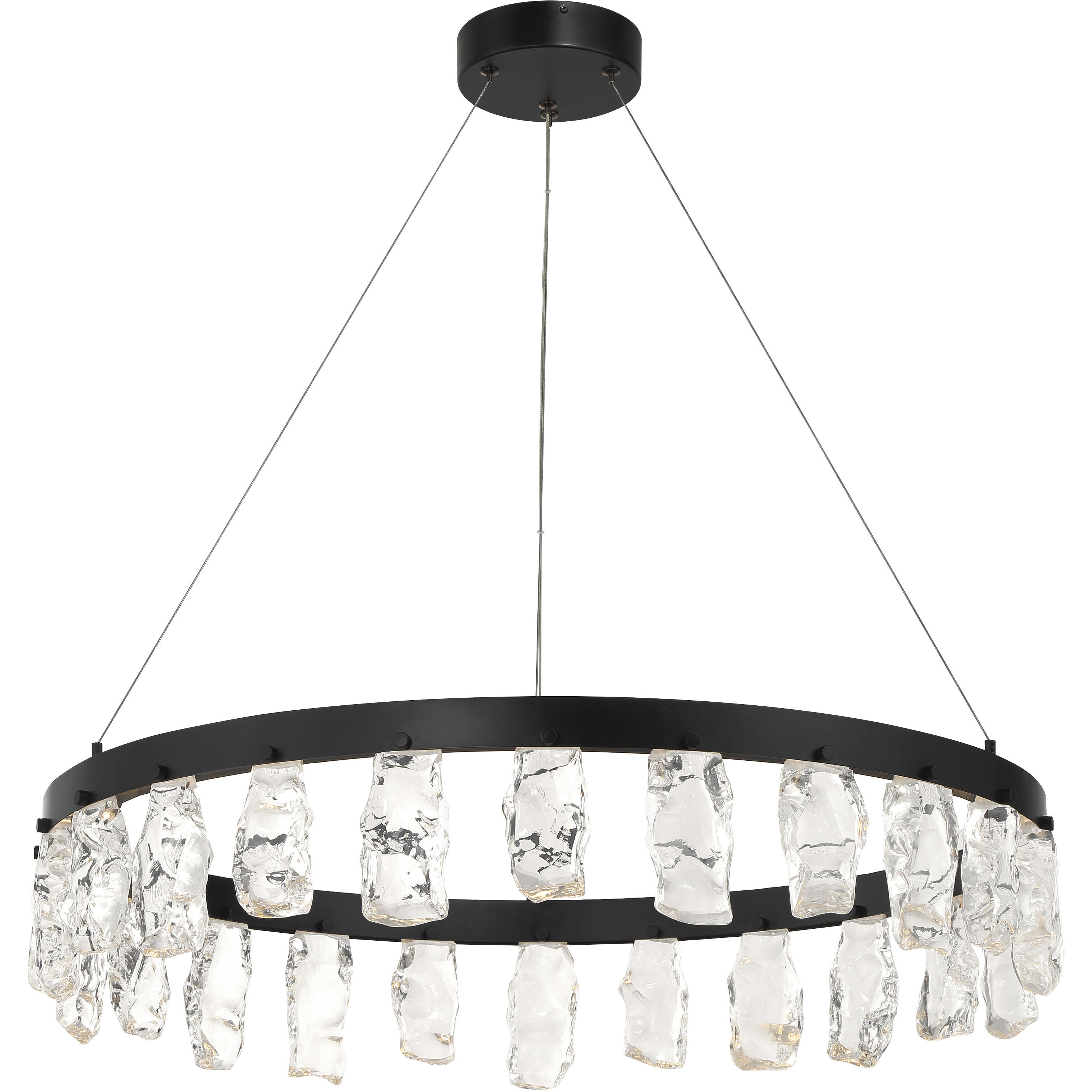 Artic Glacier LED 33.25 inch Coal Chandelier Ceiling Light