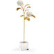 Chelsea House Antique Gold Leaf/White Glaze/Clear Hydrangea on Stand Accent