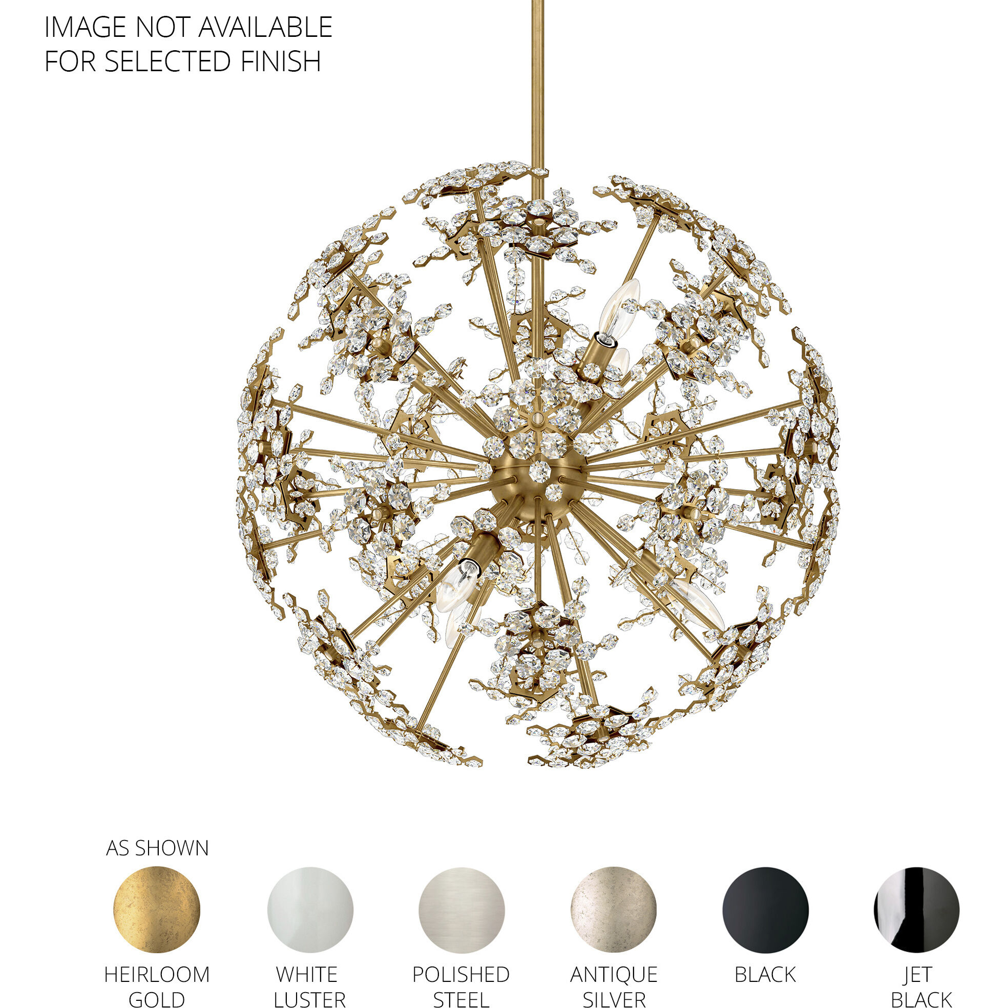 Esteracae 6 Light White Luster Pendant Ceiling Light in Radiance
