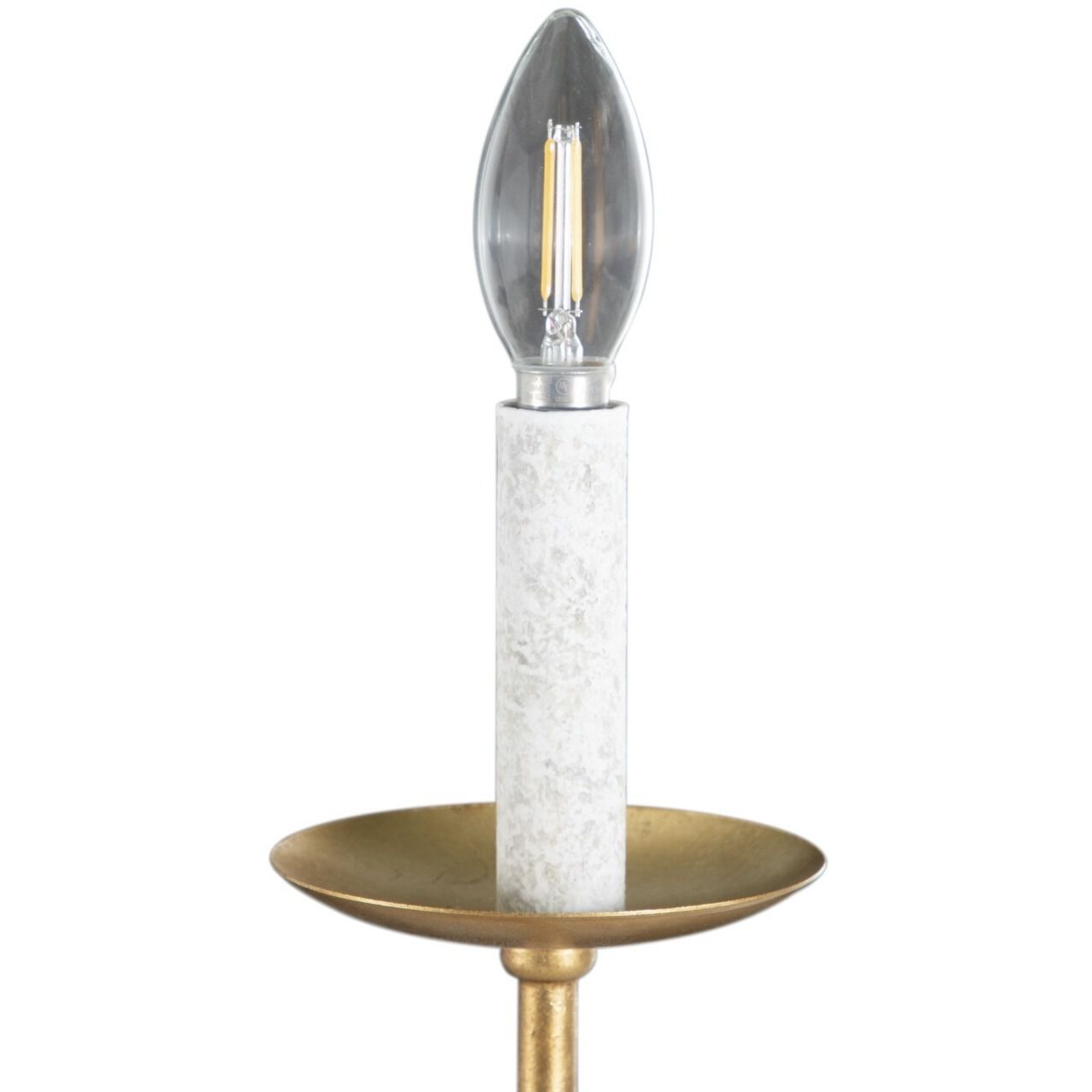 Pascal 4 Light 40.5 inch Textured White / Vintage Gold Chandelier Ceiling Light