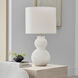 Drew & Jonathan Buckley 27.38 inch 9.00 watt Gloss White Table Lamp Portable Light