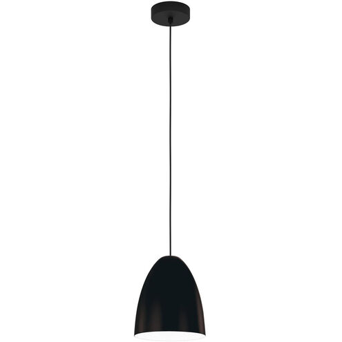 Sarabia 1 Light 8 inch Matte Black and Matte White Pendant Ceiling Light