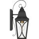 Cardigan Outdoor Wall Mount in Sand Coal and Olden Brass, Great Outdoors