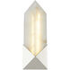 Caesar 4.63 inch Polished Nickel and Alabaster Bath Vanity Wall Light