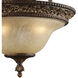 Regency 3 Light 18.5 inch Burnt Bronze Semi Flush Mount Ceiling Light
