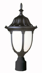 Hamilton 1 Light 19 inch Black Outdoor Postmount Lantern