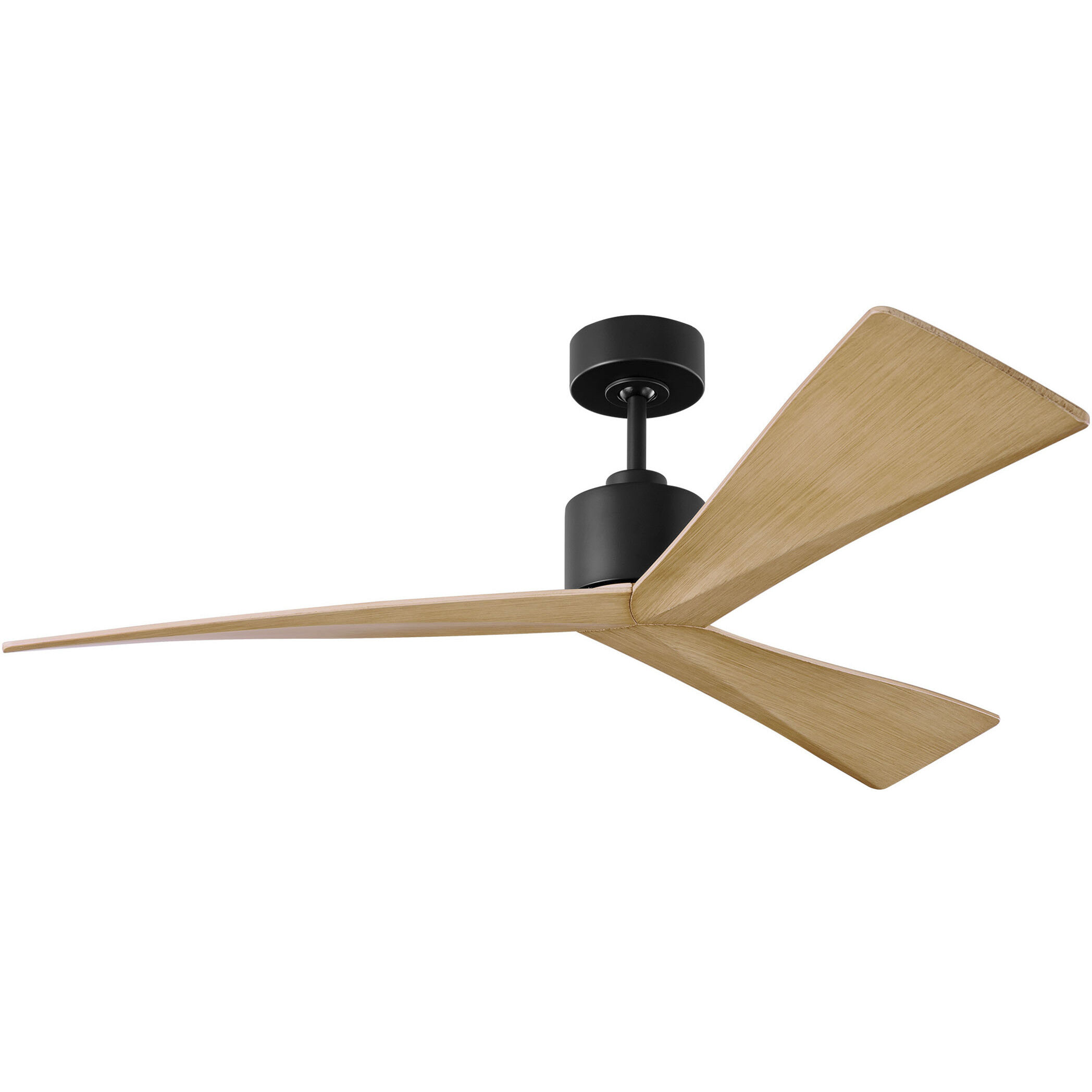 Adler 52 inch Midnight Black with Natural Honey ABS Blades Ceiling Fan