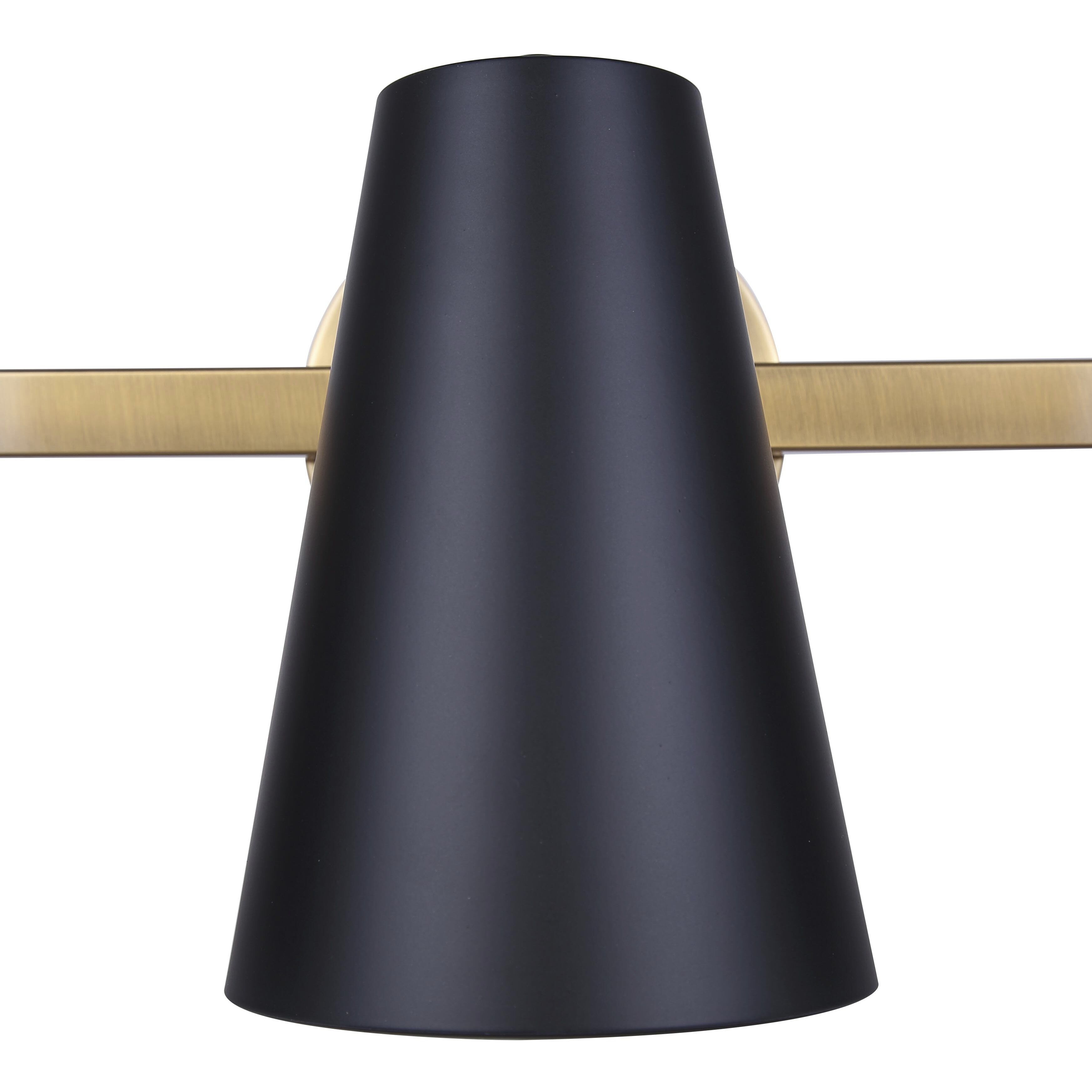Harken 3 Light 24.5 inch Black/Gold Vanity Light Wall Light