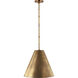 Thomas O'Brien Goodman 1 Light 15 inch Hand-Rubbed Antique Brass Hanging Shade Ceiling Light, Small