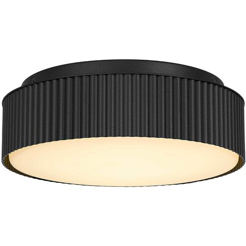 Channel LED 9 inch Sand Black Outdoor Flush Mount