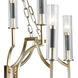 Gratia 8 Light 31 inch Antique Silver Leaf with Dark Graphite and Clear Chandelier Ceiling Light