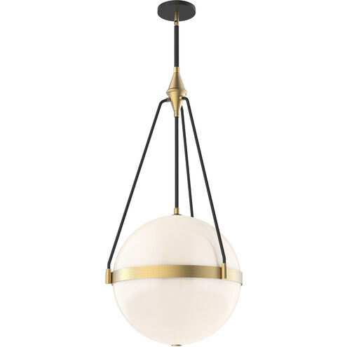 Alora Mood Harmony 4 Light 17.5 inch Brushed Gold Pendant Ceiling Light in Glossy Opal