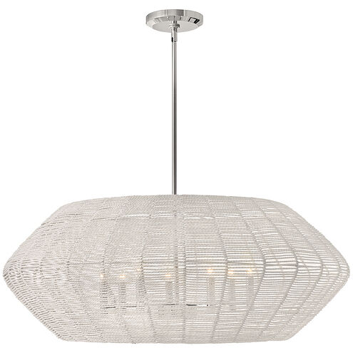 Lisa McDennon Luca 7 Light 38 inch Polished Chrome Indoor Chandelier Ceiling Light, Convertible to Semi-Flush
